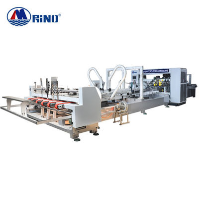 10KW Automatic Folder Gluer Stitcher Machine 7 Ton Cardboard Stitching Machine