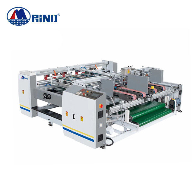 Double Pieces Carton Box Folder Gluer Machine 2.5T Pressing Type